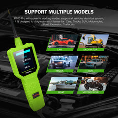 TopDiag P100 Pro Vehicle Electrical System Circuit Tester Multimeter & Oscilloscope Leakage test