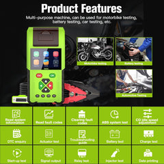 JDiag M200 Motorcycle scanner ABS system test and CO idle speed adjustment for all motorcycles