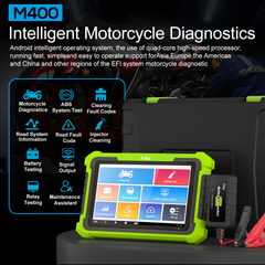 JDIAG M400 Universal Motorcycle OBD2 Scanner 8 inch Tablet Scanner Android System Support Motorcycle ECU Programmer