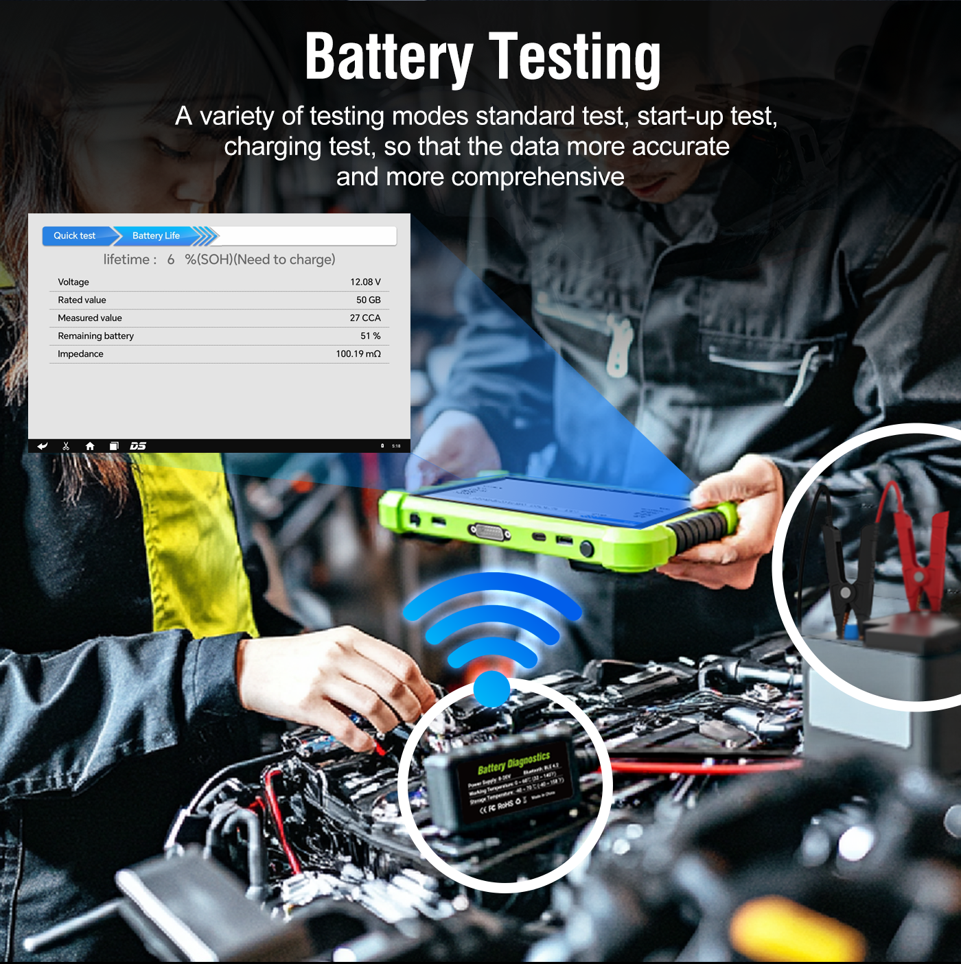 JDIAG M400 Universal Motorcycle OBD2 Scanner 8 inch Tablet Scanner Android System Support Motorcycle ECU Programmer