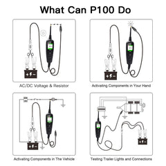 TopDiag P100 Automotive Circuit Tester, Power Probe,12V 24V, AC DC Digital Voltage Tester